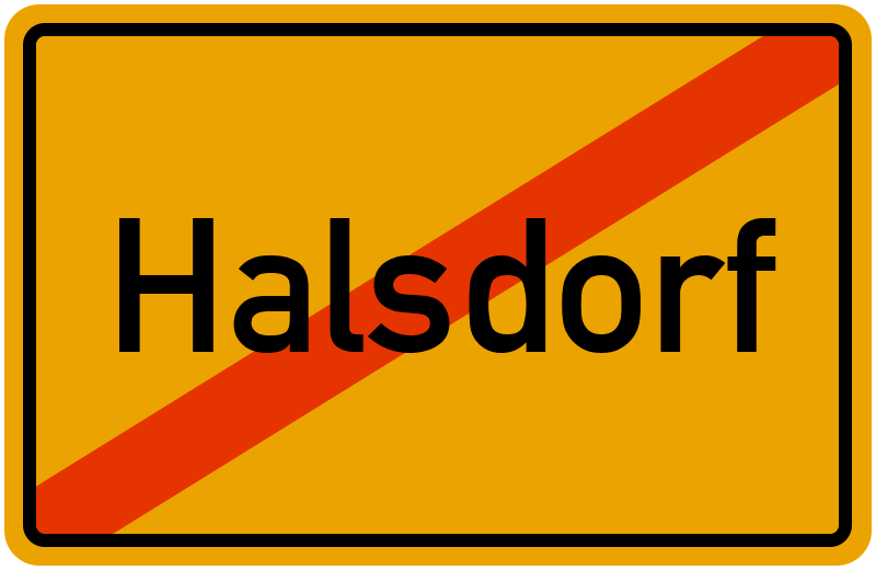 Ortsschild Halsdorf