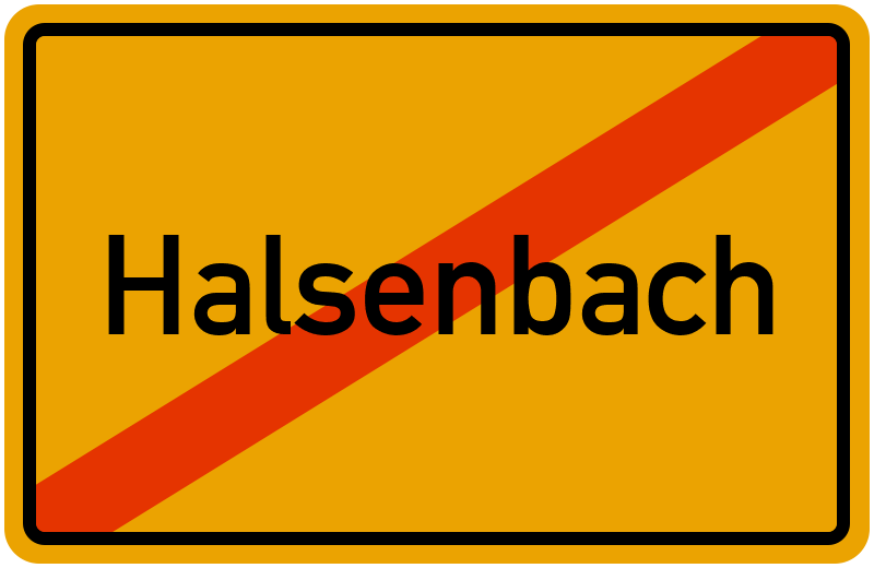 Ortsschild Halsenbach