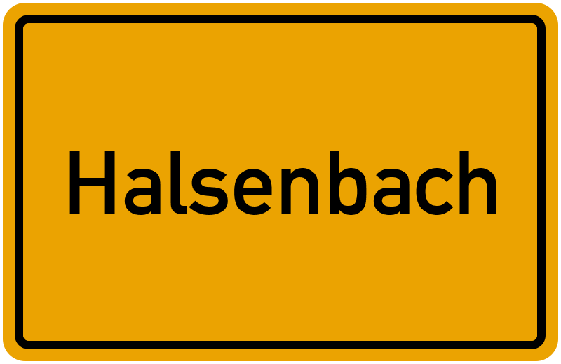 Ortsschild Halsenbach