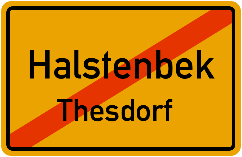 Ortsschild Halstenbek