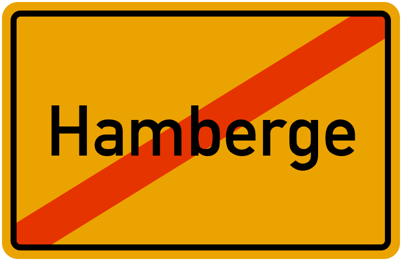 Ortsschild Hamberge