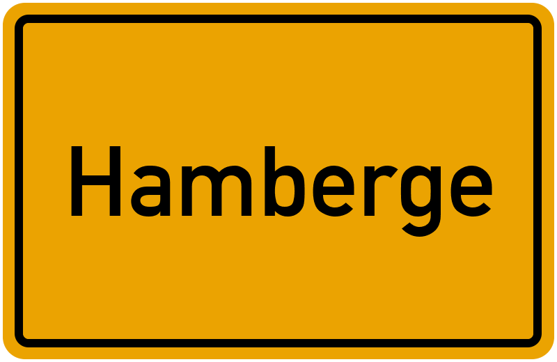Ortsschild Hamberge