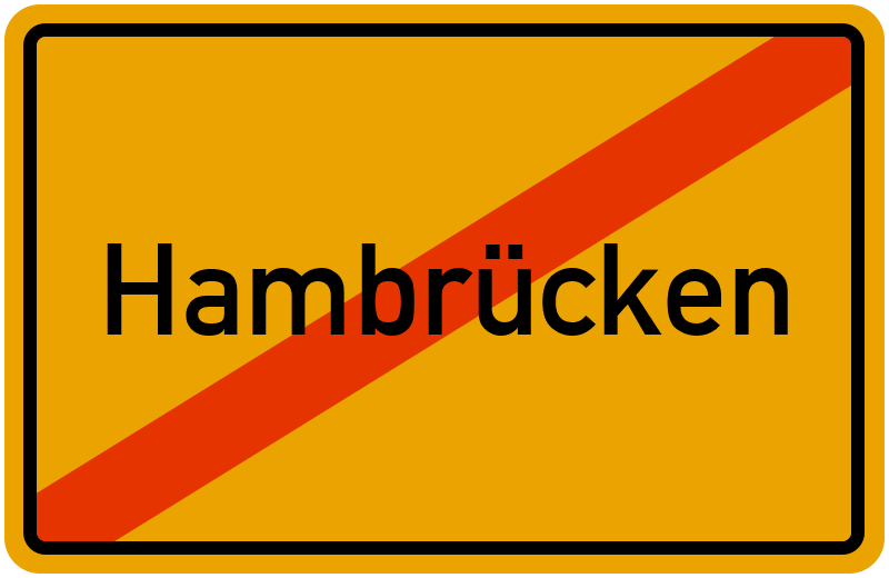 Ortsschild Hambrücken