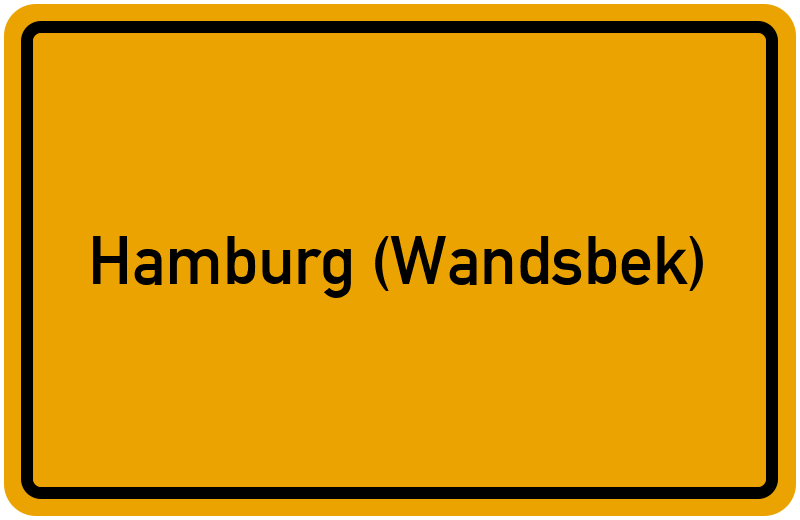 Ortsschild Hamburg (Wandsbek)