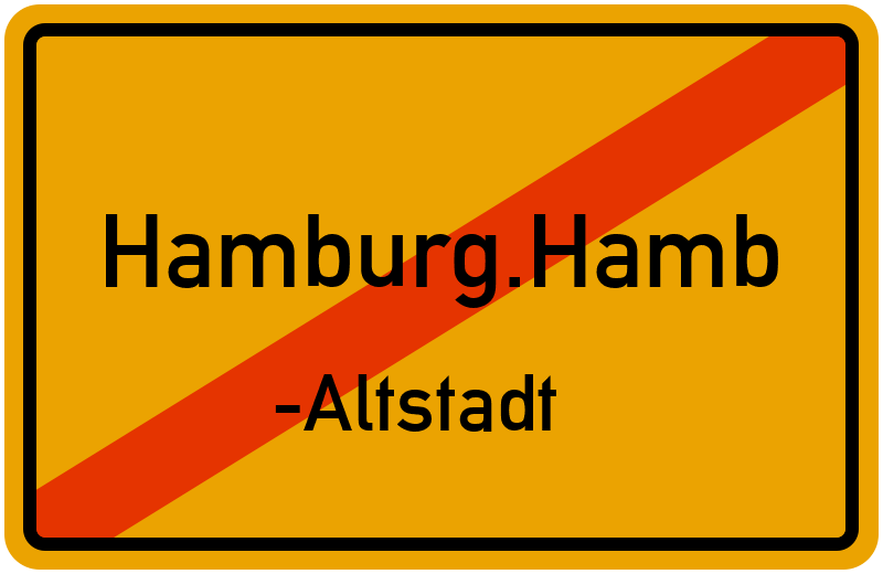 Ortsschild Hamburg.Hamb