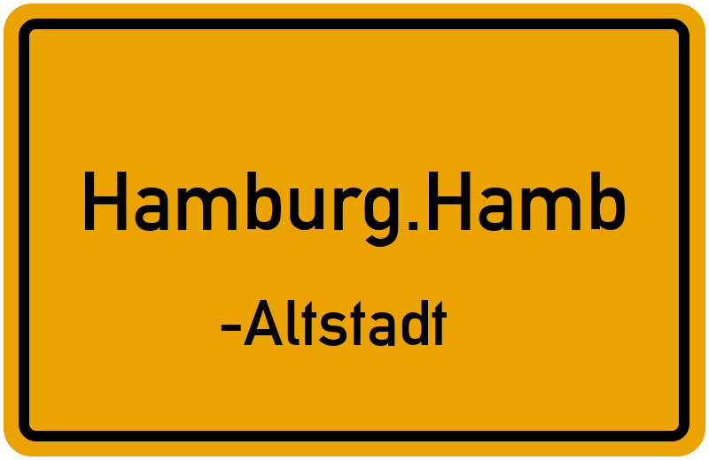 Ortsschild Hamburg.Hamb