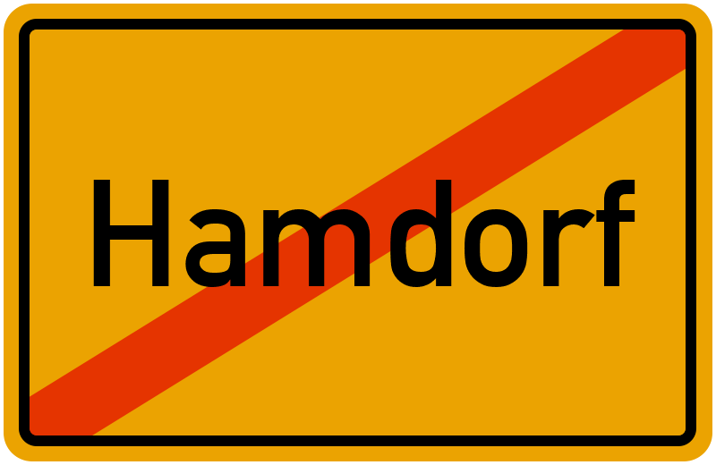 Ortsschild Hamdorf