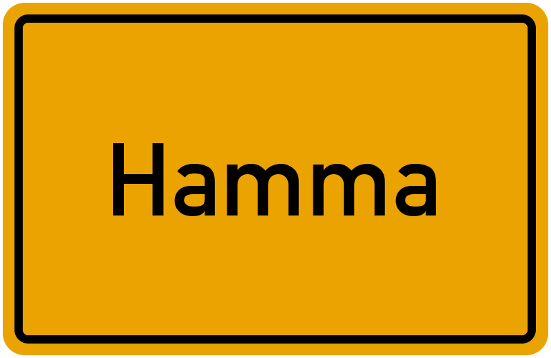 Ortsschild Hamma
