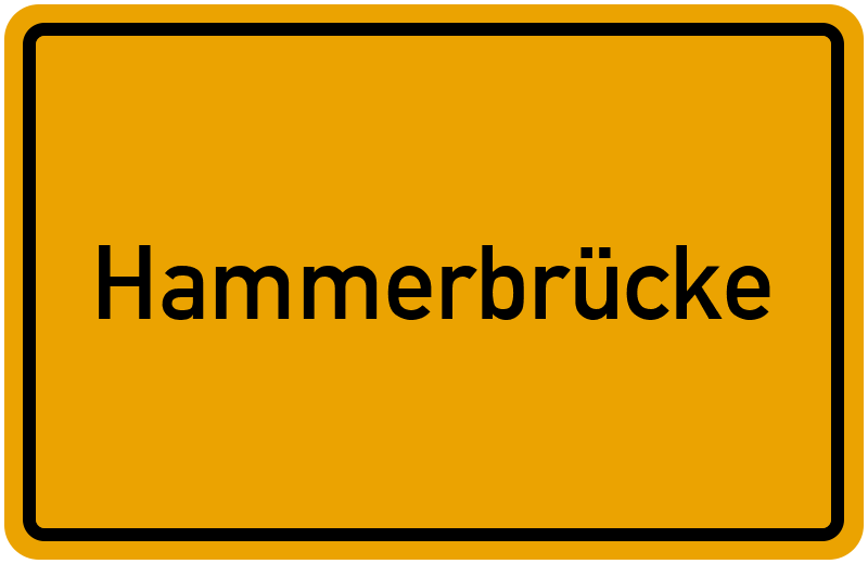 Ortsschild Hammerbrücke
