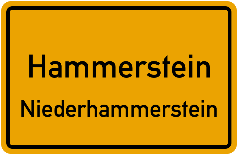 Ortsschild Hammerstein