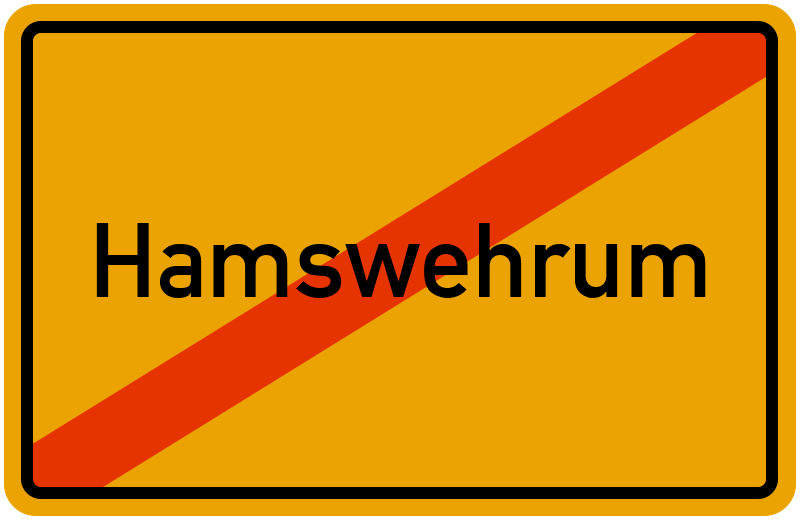 Ortsschild Hamswehrum
