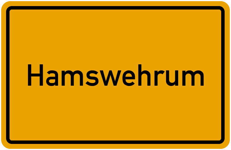 Ortsschild Hamswehrum