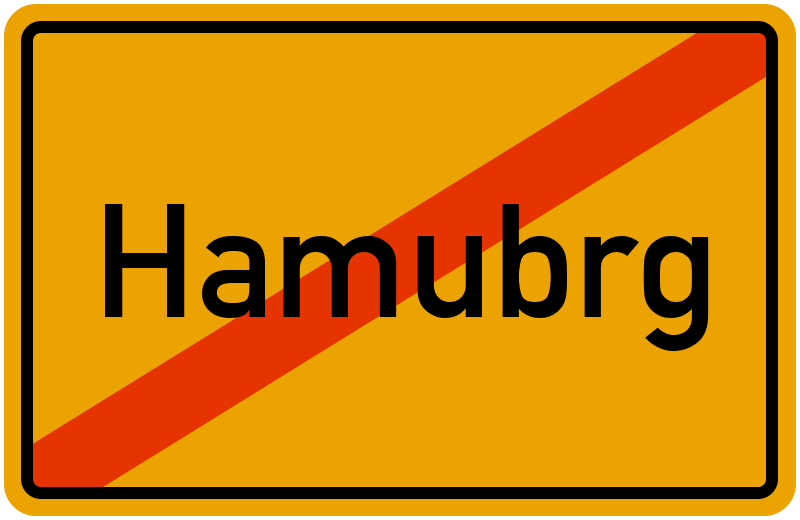 Ortsschild Hamubrg
