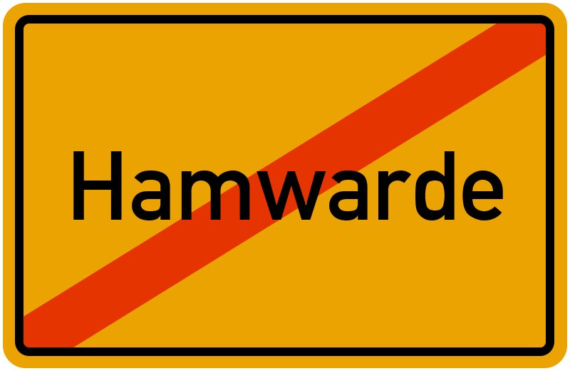 Ortsschild Hamwarde