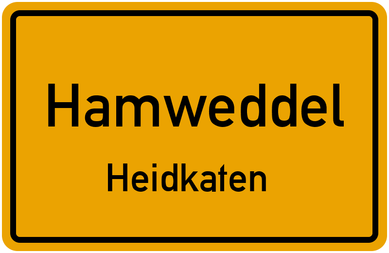 Ortsschild Hamweddel