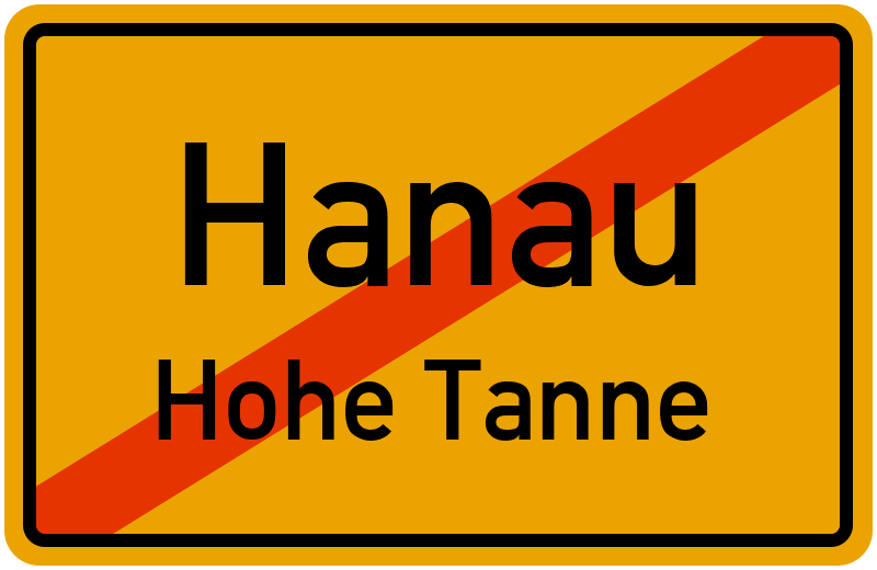 Ortsschild Hanau