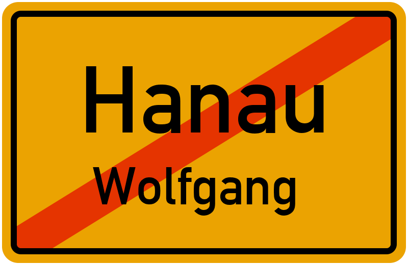Ortsschild Hanau