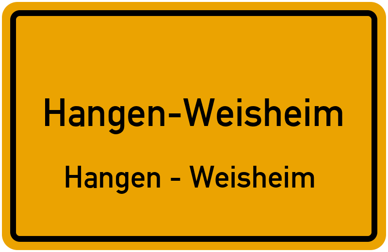 Ortsschild Hangen-Weisheim