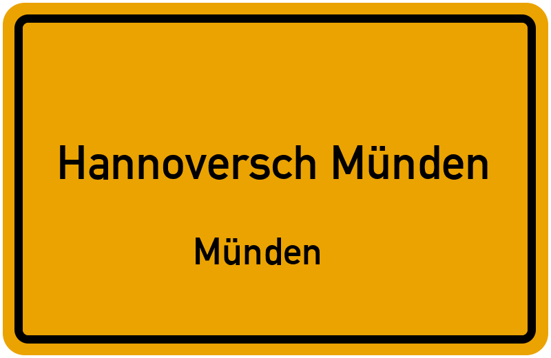 Ortsschild Hannoversch Münden