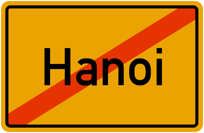 Ortsschild Hanoi