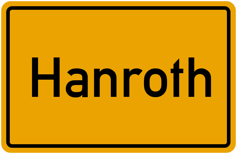 Ortsschild Hanroth