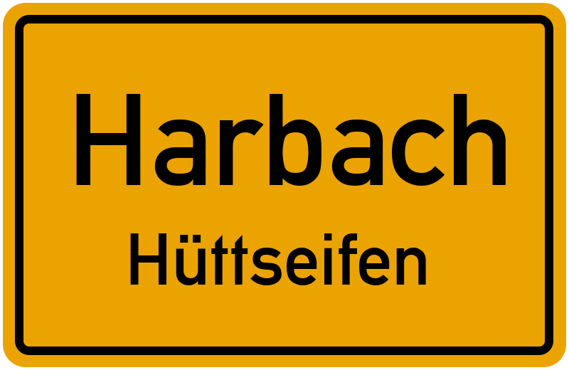 Ortsschild Harbach
