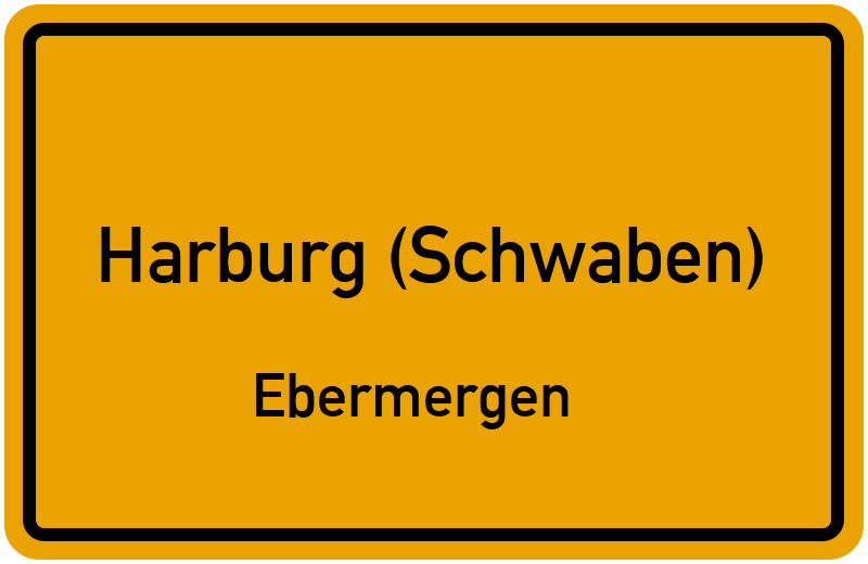 Ortsschild Harburg (Schwaben)
