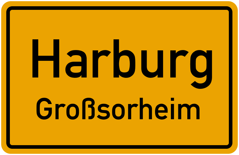 Ortsschild Harburg