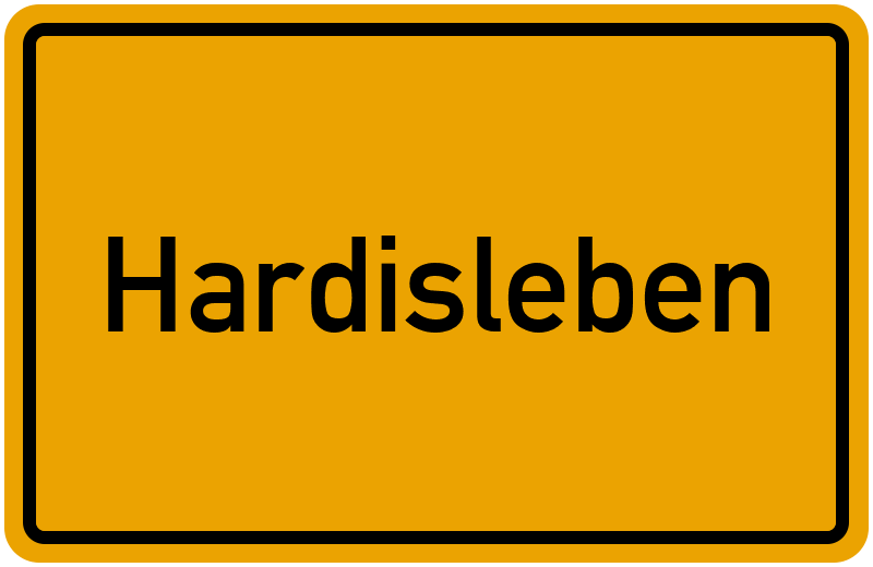Ortsschild Hardisleben