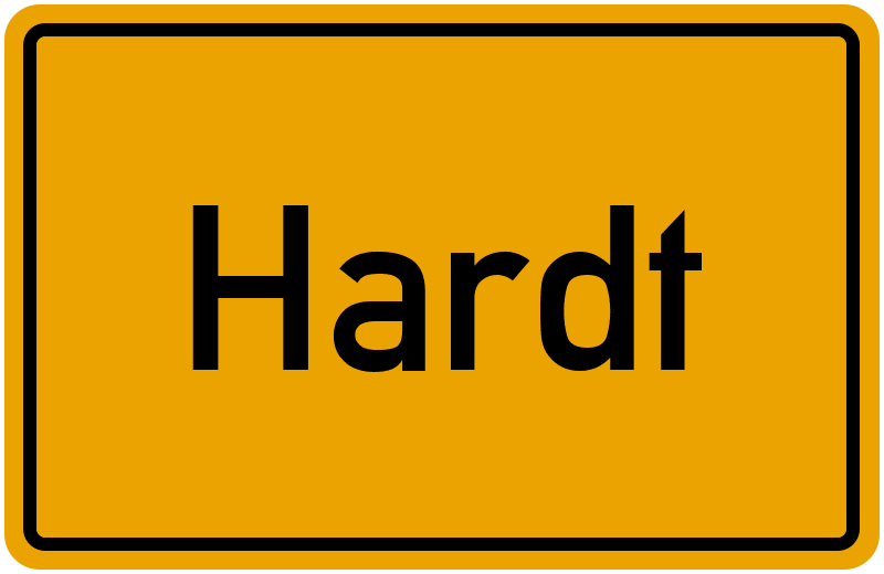 Ortsschild Hardt