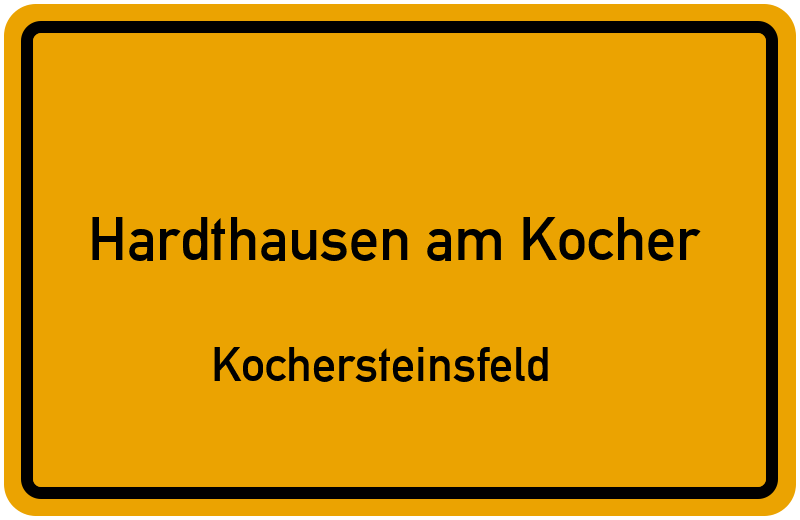 Ortsschild Hardthausen am Kocher
