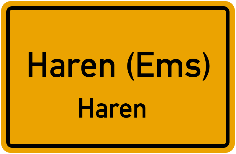 Ortsschild Haren (Ems)