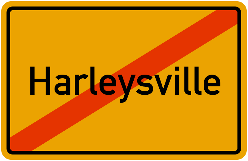 Ortsschild Harleysville