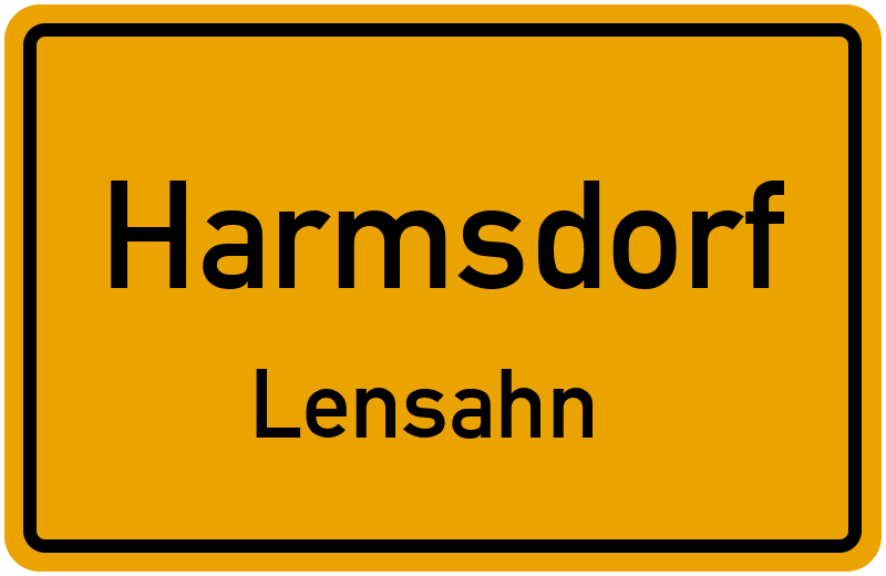 Ortsschild Harmsdorf