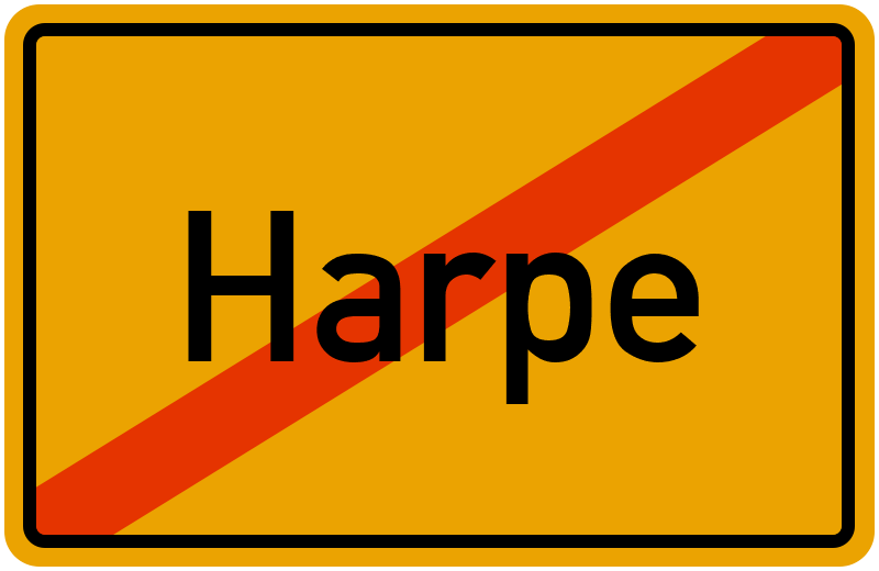 Ortsschild Harpe