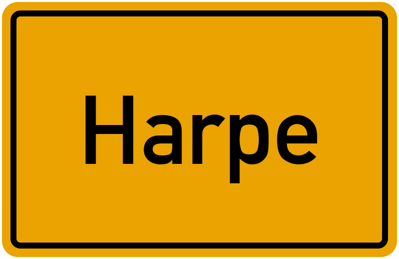Ortsschild Harpe
