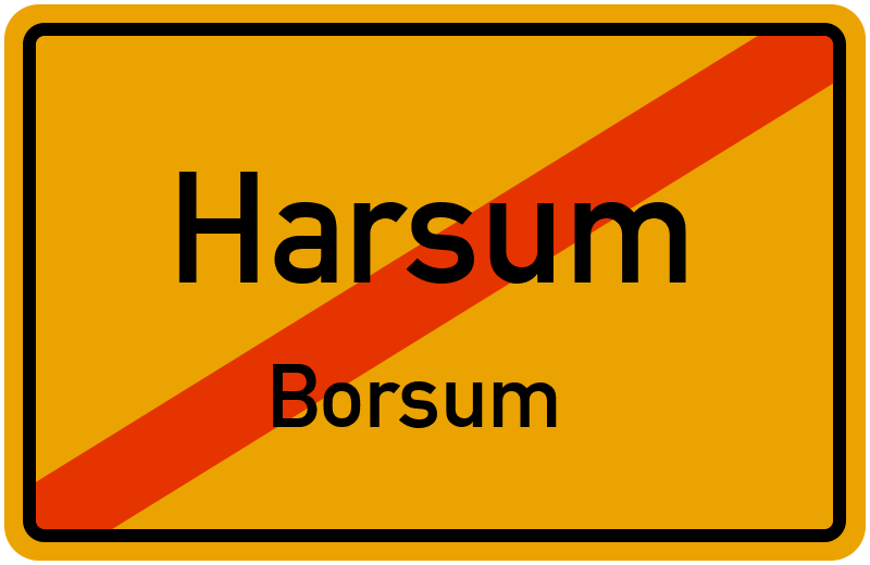 Ortsschild Harsum