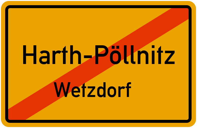 Ortsschild Harth-Pöllnitz