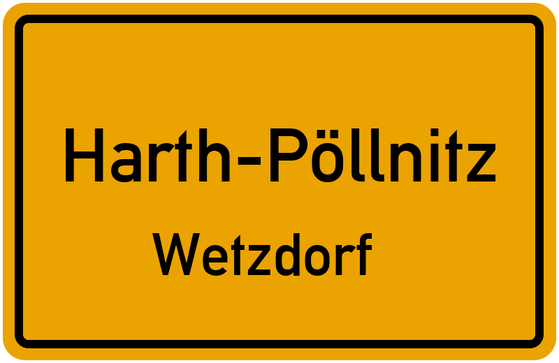 Ortsschild Harth-Pöllnitz