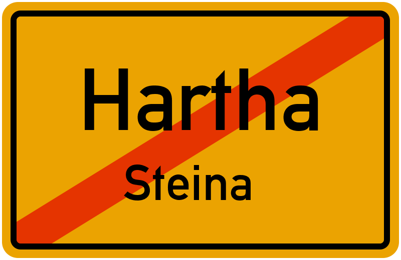 Ortsschild Hartha