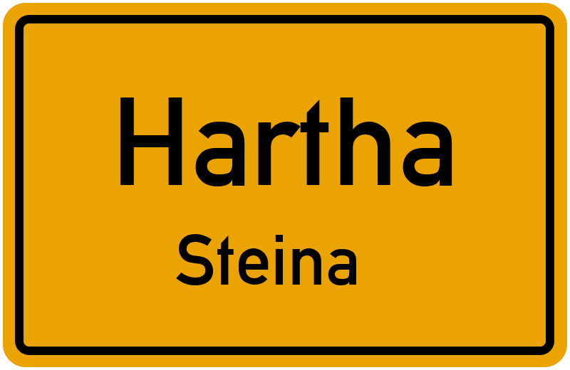 Ortsschild Hartha