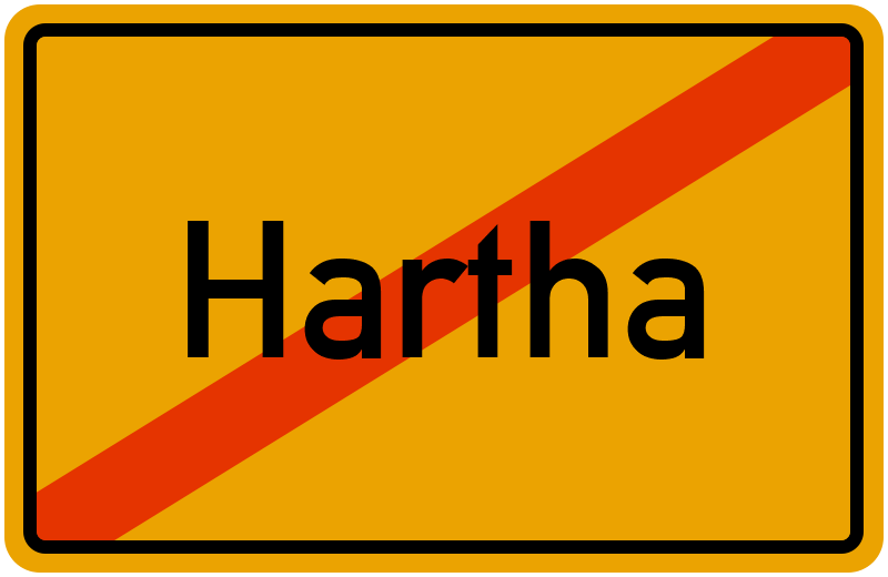 Ortsschild Hartha