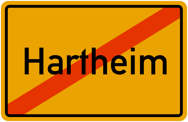 Ortsschild Hartheim