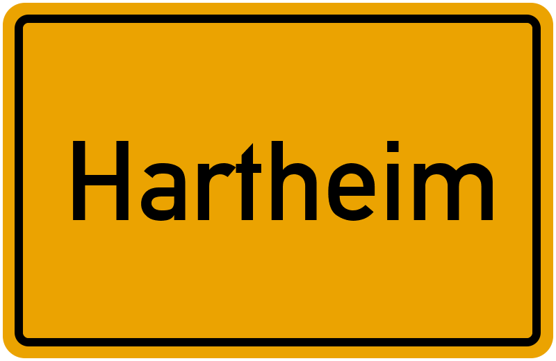 Ortsschild Hartheim