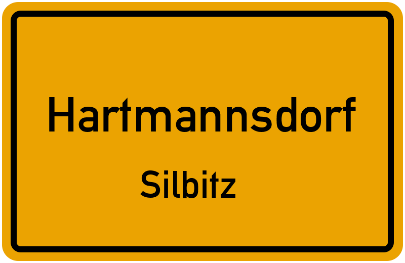 Ortsschild Hartmannsdorf