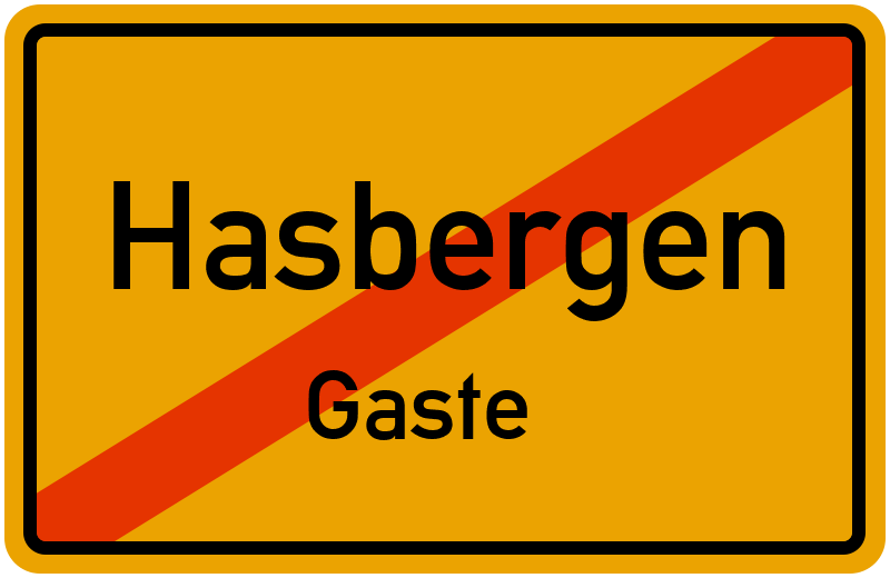 Ortsschild Hasbergen