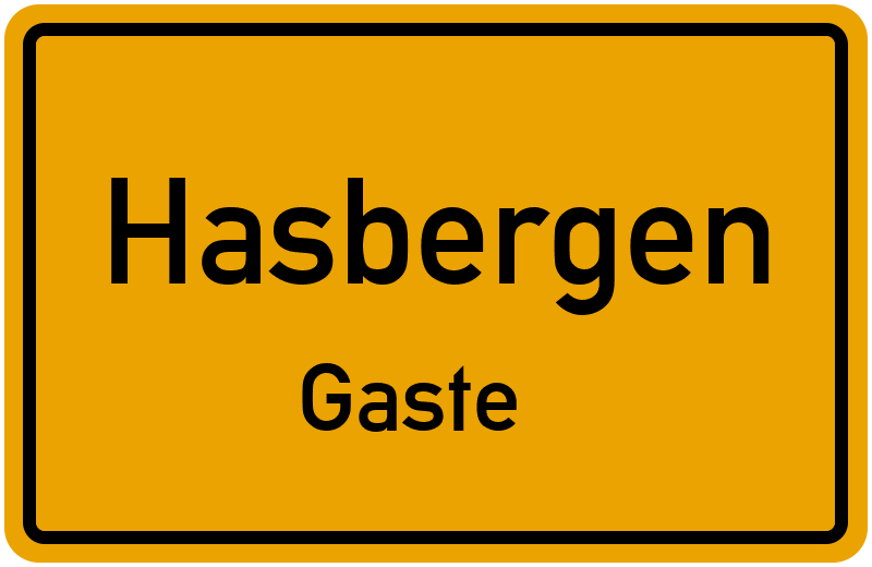 Ortsschild Hasbergen