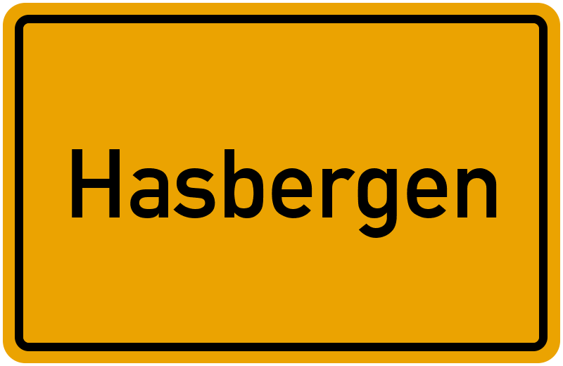 Ortsschild Hasbergen
