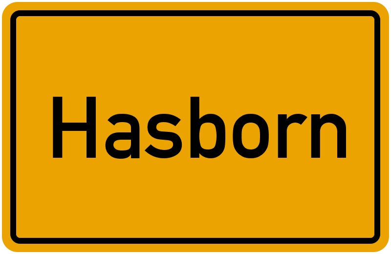 Ortsschild Hasborn