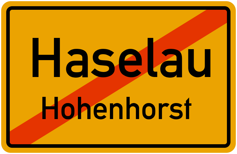 Ortsschild Haselau